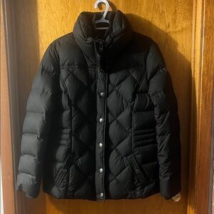 Woman’s Esprit Black Quilted Jacket with Logo Tag 12